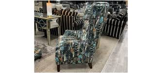 azure accent chair patterned design