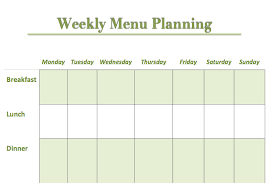 Free Meal Planning Chart Printable One Crazy Mom