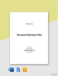 free workout plan pdf template