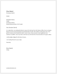 Loan Application Letter Template For Word Word Excel