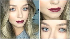 soft smokey eyes and dark lips makeup