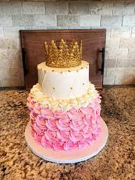 Princess Crown Cake For Baby Girl gambar png