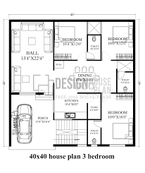 40x40 House Plan East Facing 3bhk