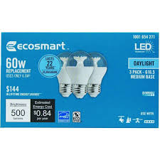 Buy Ecosmart 60w Equivalent Daylight Dimmable Clear Led Light Bulbs Medium Base G16 5 3 Pack In Cheap Price On Alibaba Com