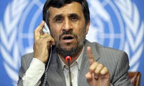 Iranian president Mahmoud Ahmadinejad during a press conference at the European headquarters of the UN in Geneva, Switzerland. - Mahmoud-Ahmadinejad-at-th-001