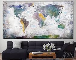 Extra Large Wall Art Pushpin World Map