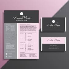 Simple Professional Cv Resume And Business Card Template Vector