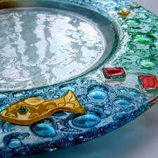 colorful fused glass glass dinnerware