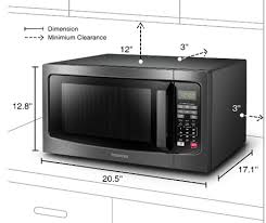Overall depth :12.75 inch,overall height :10.18 inch,overall width :17.31 inch and cavity (w x h x d) :12.75 x 7.87 x 11.62 inches. Top 10 Best Countertop Microwaves Buying Guide Reviews Cookware News