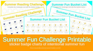 Summer Fun Challenge A Sticker Badge Chart Printable