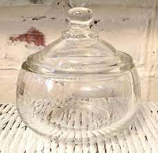 Sweet Round Glass Bowl With Lid Small