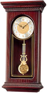 seiko clocks mahogany wall clock with