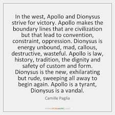 Learn more about dionysus in this article. In The West Apollo And Dionysus Strive For Victory Apollo Makes The Storemypic
