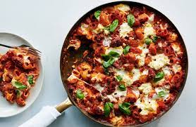 cheesy baked pasta with sausage and