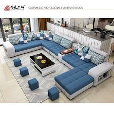 wooden 8 seater u shaped sofa set 3 4 1