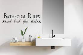 Bathroom Rules Grafix Wall Art New