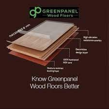 hdf base green panel wooden flooring