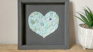 Diy Sea Glass Heart Art
