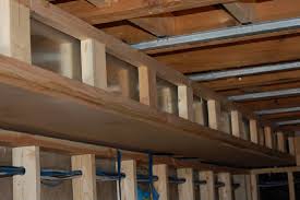 My basement bathroom has drop ceiling currently and it's rather a large area with all plumbing there (from top 2 bathroom): Minimizing Wall Thickness For Basement Drywall Home Improvement Stack Exchange