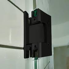 Shower Door Hinges Heavy Duty Short Back Plate With Matte Black Finish By Fab Glass And Mirror