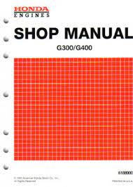 honda g300 and g400 engine manual