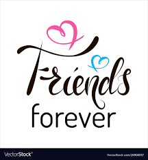friends forever hand lettering text