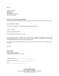 job offer letter simple template