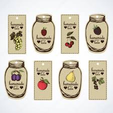 labels for jars of homemade jam vector