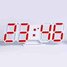 3d Digital Alarm Clock Wall Mount Led