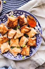 dairy free crab rangoons with sweet and