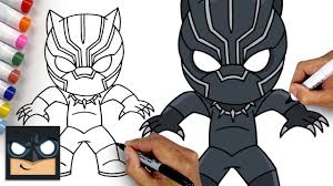 to draw black panther wakanda forever