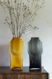 glass art deco vase rockett st george