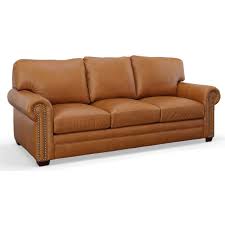 Red Leather Queen Sofa Sleeper