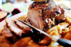 pork roast with apples and onions