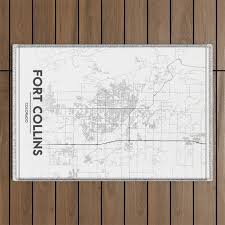 minimal city maps map of fort collins