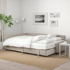 .about sos taking bed space and in comments people are complaining about how the bed is pushed up against two walls into a corner. Friheten Corner Sofa Bed With Storage Hyllie Beige Ikea