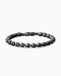 memento mori skull bead bracelet in