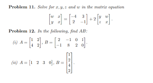 Solved Problem 11 Solve For X Y Z And