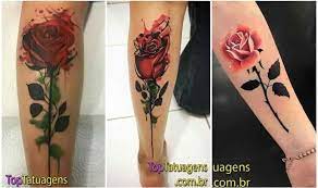 Já as tatuagens femininas na perna costumam ser de borboletas, flores, tatuagens com nomes e agora também algumas tribais. 40 Tatuagens Femininas De Rosas Para Voce Se Inspirar Fotos E Tatuagens