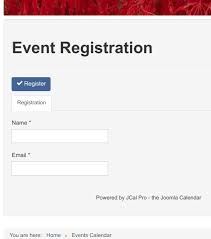 registration form for jcal pro events