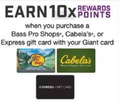 Stop & shop sells a wide variety of gift cards to other stores. Stop Shop Giant Martin S Promotions Earn Up To 10x Rewards Points On Select Gift Cards Visa Express Cabela S More Etc