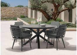 Outdoor Dining Table With 8mm Glass
