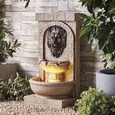 serenity lion head wall water feature