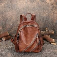 womens vine brown leather backpack