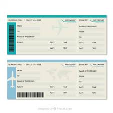 Great Boarding Pass Template Vector Free Download