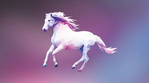 White horse, 3D graphics Desktop ...