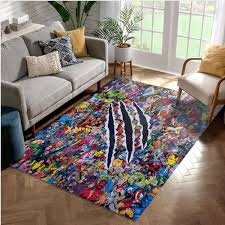 x men vs avengers area rug living room