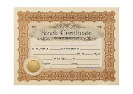 Download Free Common Stock Certificate Template Download For Free