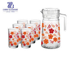 Elegant Flower Decal Design Glass
