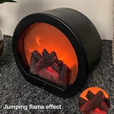 Electric Fireplace Lantern No Heat Desk